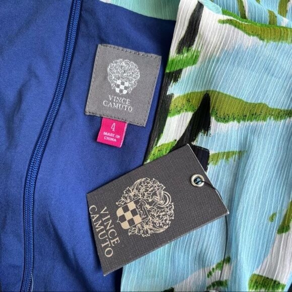 Vince Camuto Sleeveless Maxi Dress in Tropical Print - 4 - Picture 5 of 5